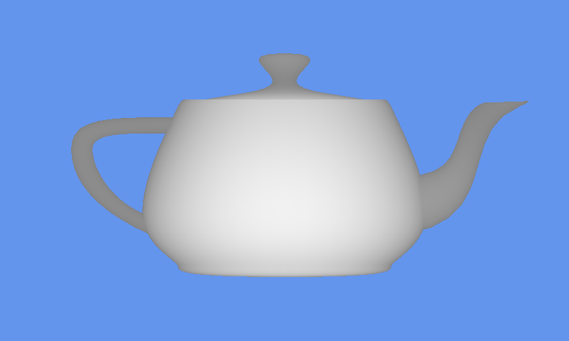 Greyscale rendered teapot 3D model