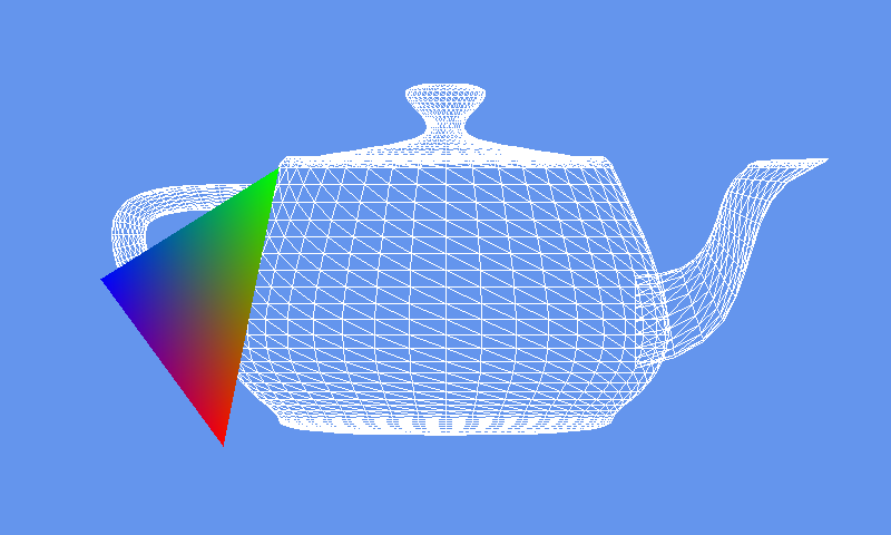 RGB colored rasterized triangle